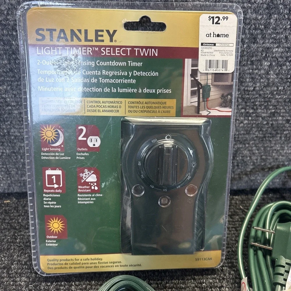 Stanley Light Timer~(2) Philips Indoor Extension Cord~(1) Stanley Extension Cord